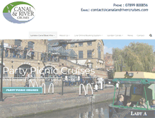 Tablet Screenshot of canalandrivercruises.com